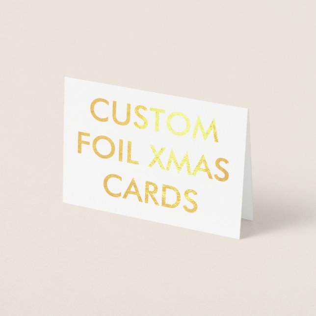 Custom Personalized Gold Foil Christmas Card (Front)