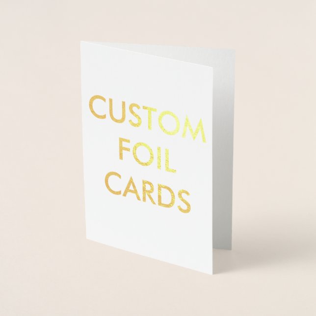 Custom Personalized Gold Foil Greeting Card (Front)