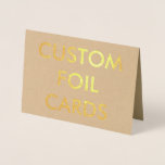 Custom Personalized Gold Foil Greeting Card at Zazzle