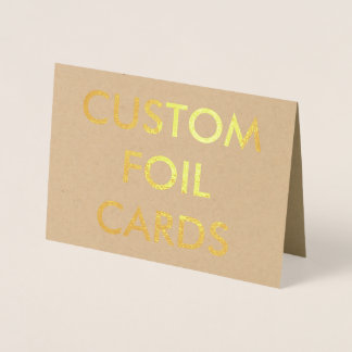 Custom Personalized Gold Foil Greeting Card