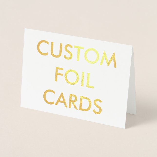 Custom Personalized Gold Foil Greeting Card (Front)