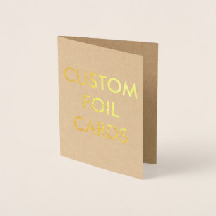Custom Personalized Gold Foil Greeting Card