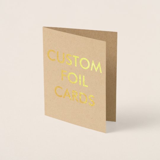 Custom Personalized Gold Foil Greeting Card