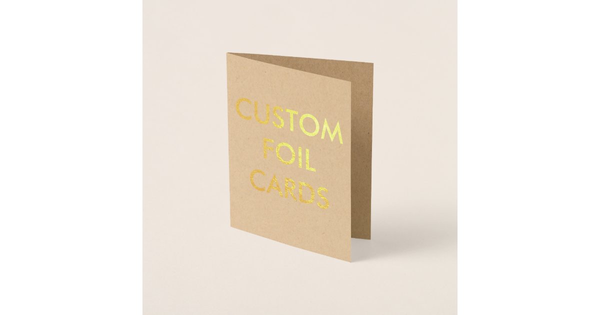 Custom Personalized Gold Foil Greeting Card Zazzle
