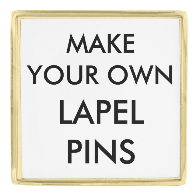 Custom Personalized Gold Plated Lapel Pin (Front)