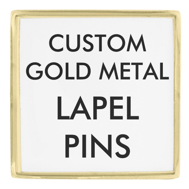 Custom Personalized Gold Plated Lapel Pin (Front)
