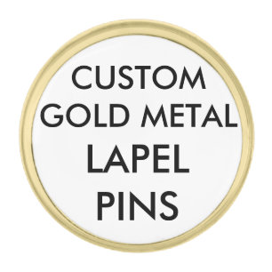 Custom Personalized Gold Plated Round Lapel Pin