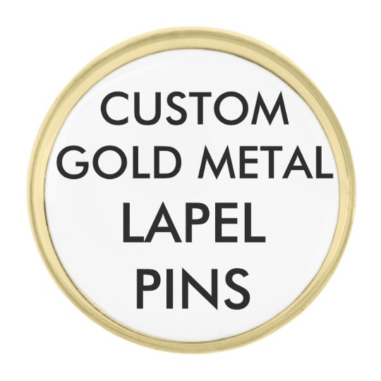 Custom Personalized Gold Plated Round Lapel Pin