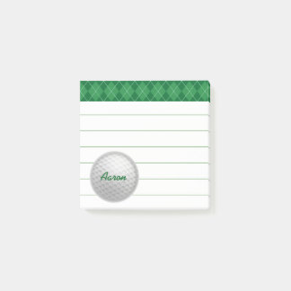Custom Personalized Golf Post It Notes Gift