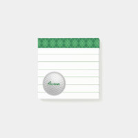 Custom Personalized Golf Post It Notes Gift