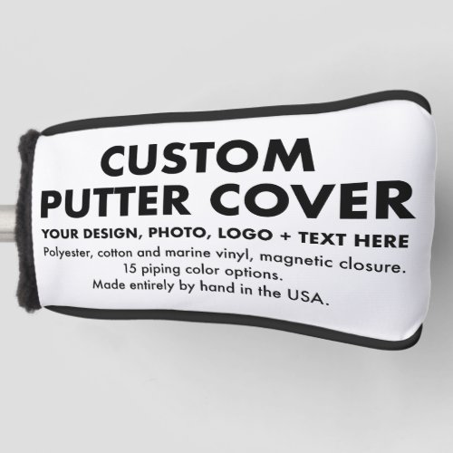 Custom Personalized Golf Putter Head Cover Blank