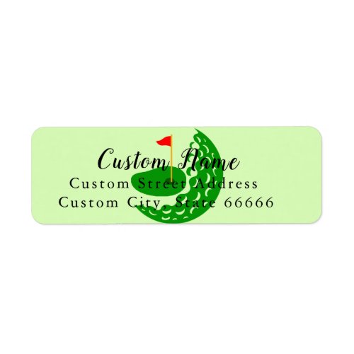 Custom Personalized Golf Theme Return Address Label