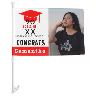Custom Personalized Graduation, Grad Photo Car Flag