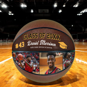 Custom Personalized Graduation Senior Photo  Basketball