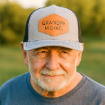 Custom Personalized Grandpa Name Leather Patch Hat<br><div class="desc">Give Grandpa a gift he will wear with pride. This custom personalized Grandpa leather patch hat features a clean engraved name patch and a comfortable classic fit. Add kids names, a special date, or a short message to create a meaningful one of a kind hat made just for him. Perfect...</div>