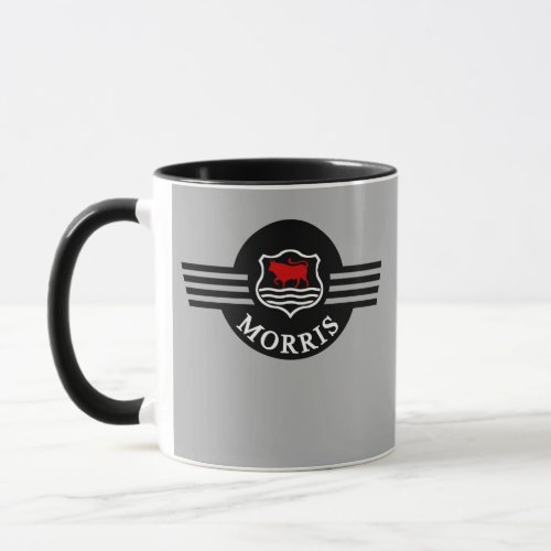 Custom Personalized Gray Morris Minor mug
