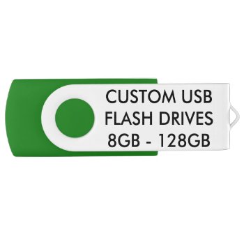 Custom Personalized Green 8gb Usb Flash Drive by CustomBlankTemplates at Zazzle