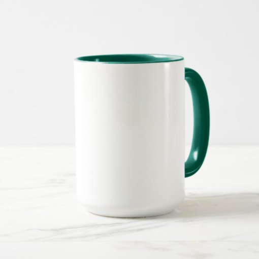 Custom Personalized Green Combination Mug 15oz. | Zazzle