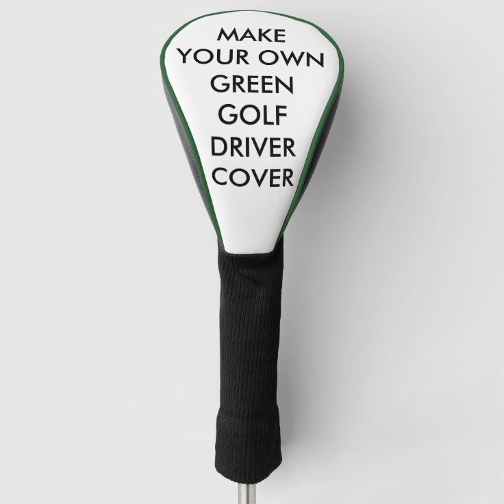 Custom Personalized Green Golf Driver Club Cover Zazzle
