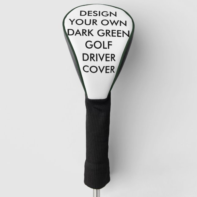 Custom Personalized Green Golf Driver Club Cover (Front)