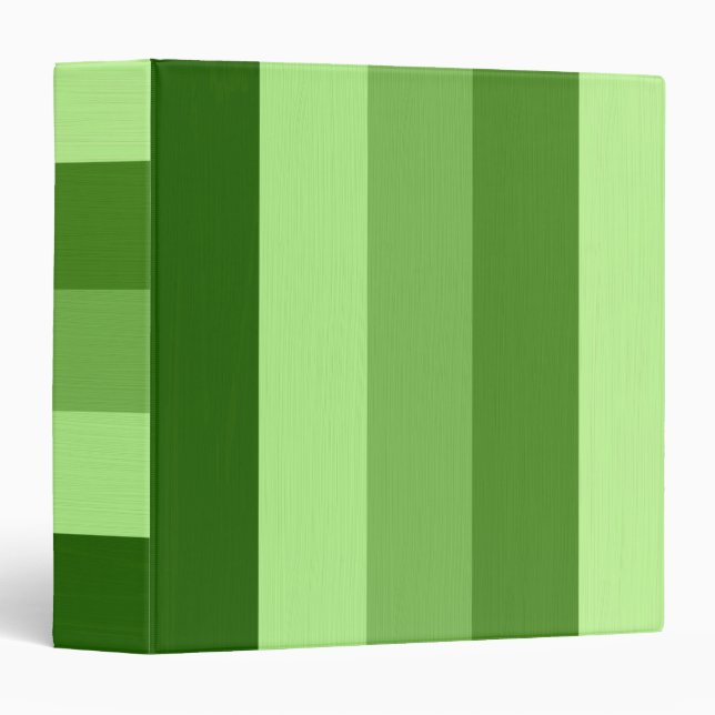 Custom Personalized Green Lime Stripes Binder (Front/Spine)