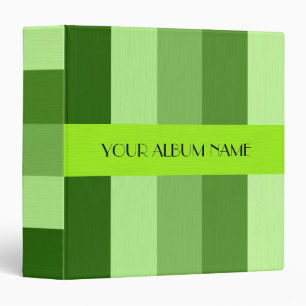 Custom Personalized Green Lime Stripes Binder