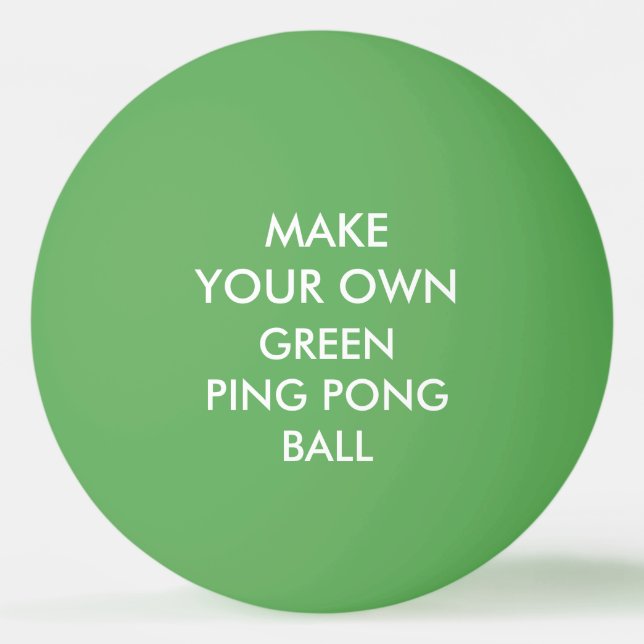 Custom Personalized GREEN Ping Pong Ball (Front)