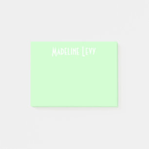 Custom Personalized Green Post its  with name Post-it Notes