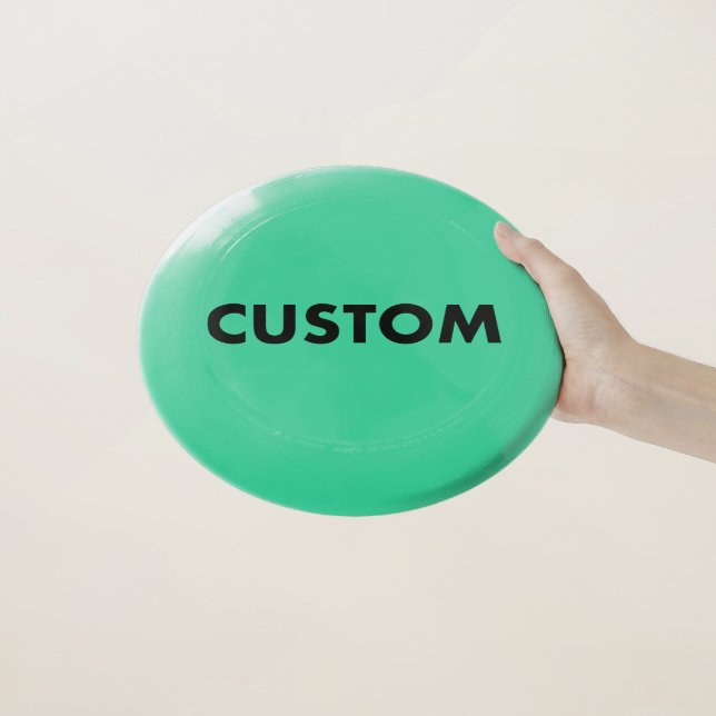 Custom Personalized GREEN Ultimate Wham-O Frisbee (In Hand)