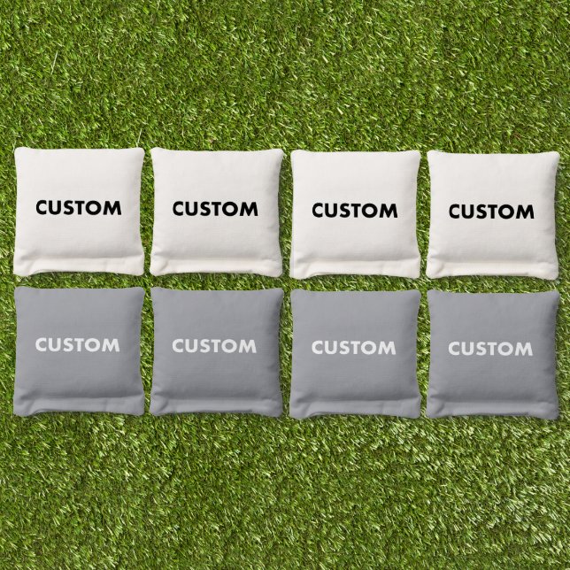 Custom Personalized GREY Cornhole Bag Toss (Set)