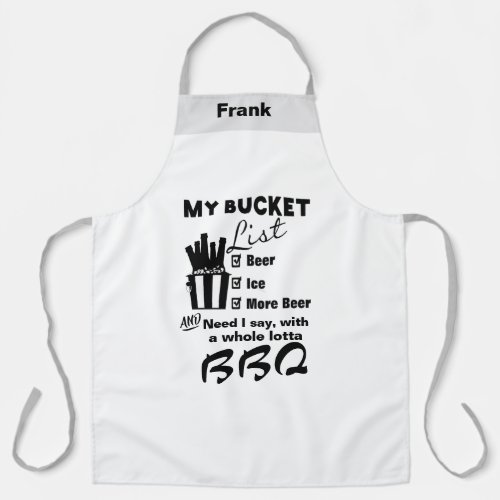 Custom Personalized Grill Chef Mens Womens Bakers Apron