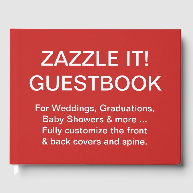 Custom Personalized Guestbook Blank Template (Front)