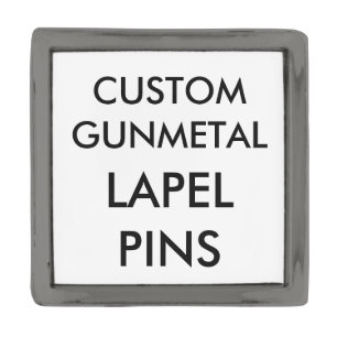 Custom Personalized Gunmetal Plated Lapel Pin