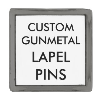 Custom Personalized Gunmetal Plated Lapel Pin