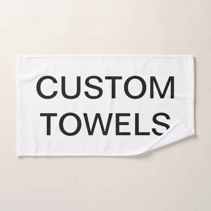 Custom Personalized Hand Towel Blank Template Zazzle