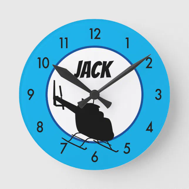 Custom personalized Helicopter Clock | Zazzle