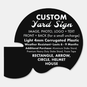 Custom Personalized HELMET Yard Sign 24" x 20"