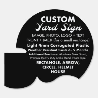 Custom Personalized HELMET Yard Sign 24" x 20"