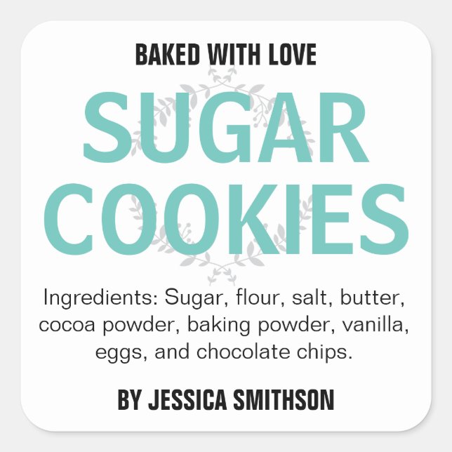 Custom Personalized Homemade label HM001_02sqv2 (Front)