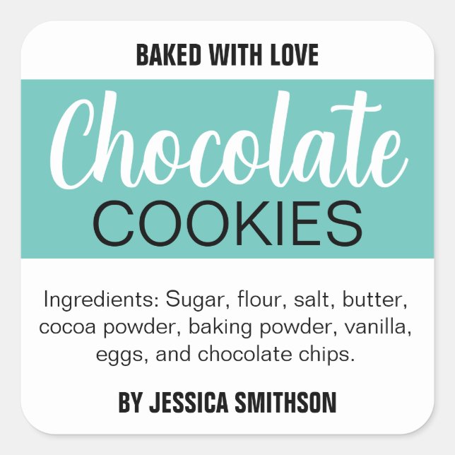 Custom Personalized Homemade label HM001_03sqv1 (Front)