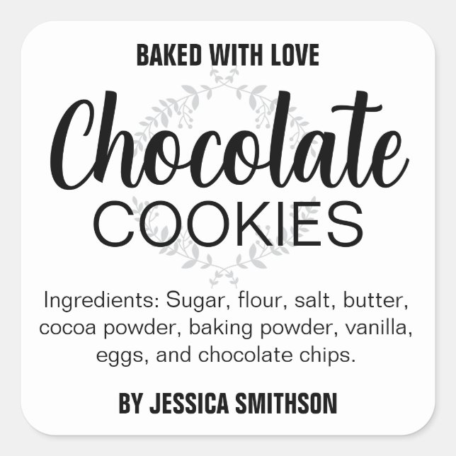 Custom Personalized Homemade label HM001_10sqv1 (Front)