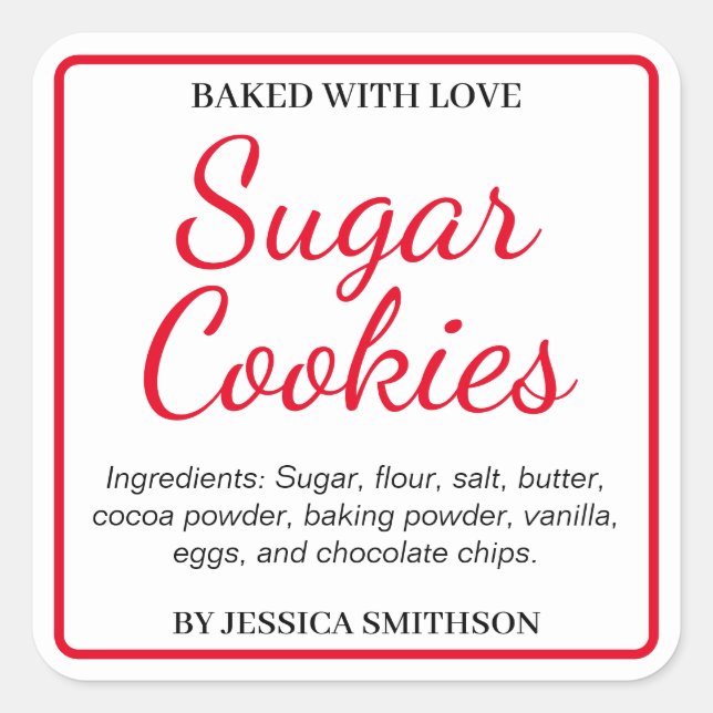 Custom Personalized Homemade label Zhm_001 (Front)