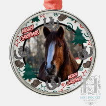 Custom Personalized Horse Photo Christmas