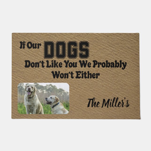 Custom Personalized House Door Mat Gift Dog Lover (Front)