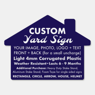 Custom Personalized HOUSE Yard Sign 24" x 18"