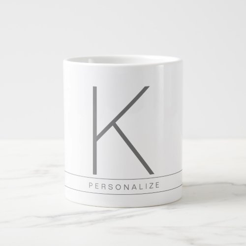 Custom Personalized Initial Big Huge Giant Giant Coffee Mug