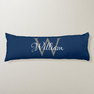 Custom Personalized Initial Script Monogram Body Pillow