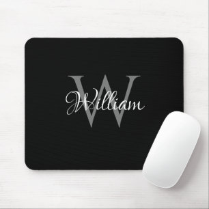 Custom Personalized Initial Script Monogram Mouse Pad