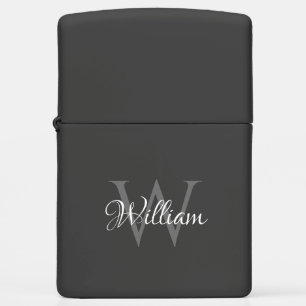 Custom Personalized Initial Script Monogram Zippo Lighter