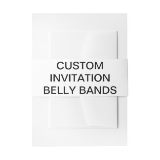 Custom Personalized Invitation Belly Bands Blank Band